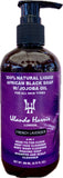 100% Natural Liquid African Black Soap with Jojoba Oil for Sensitive Skin French Lavender Scent