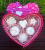 Shea Butter Aromatic Massage 6 Candle Heart Box Set