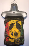 "One Love" Peace sign Tube Top