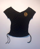 V-neck Rouched Top with side ties