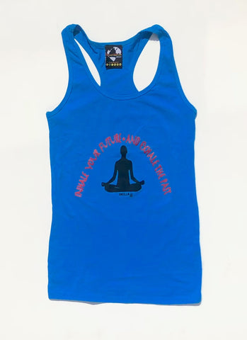 "Inhale Your Future And Exhale Your Past" Racerback Yoga Tank