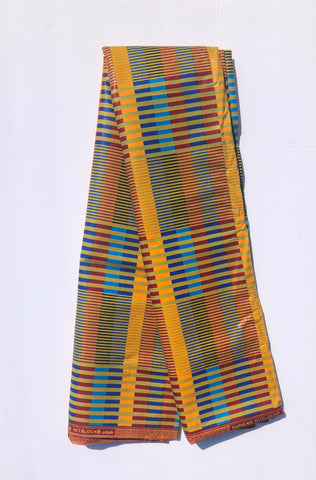 Multi-Colored Striped African Fabric