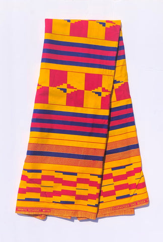 Pink & Yellow African Fabric